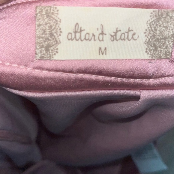 Pink Satin Ruffle Hem Skort- Altar’d State - Picture 3 of 3